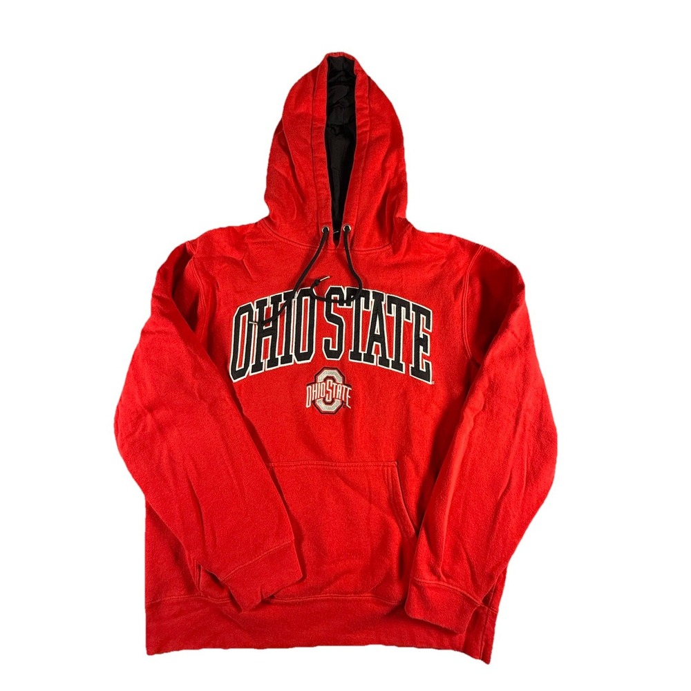 Ohio State Buckeyes Red Pullover Hoodie Men's NCAA Fanwear Sweatshirt Size Large